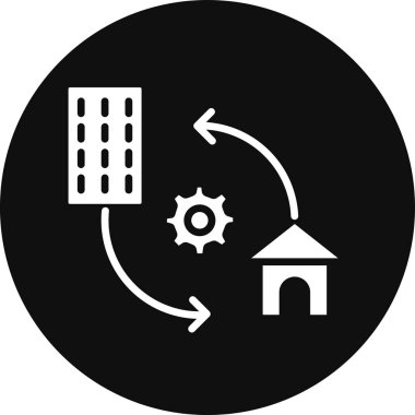 Bina. Web simgesi basit illüstrasyon