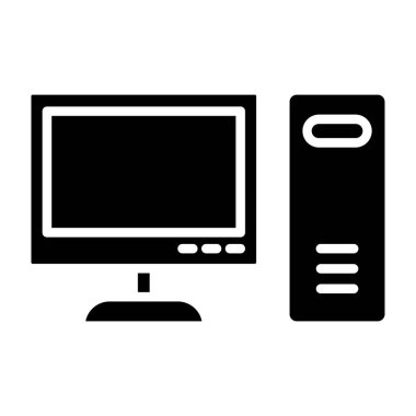 TV glyph düz simgesi