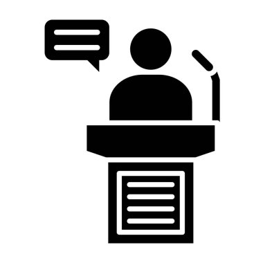 Konuşma web simgesi, vektör illüstrasyonu