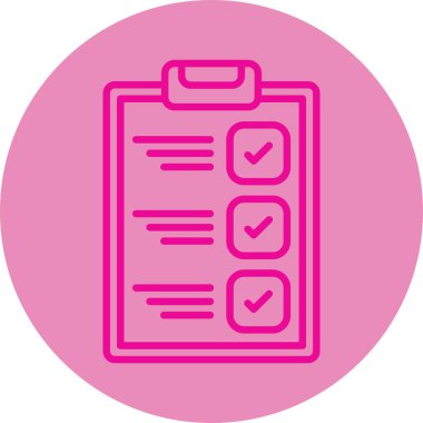 Kontrol listesi simgesi vektör illüstrasyonu