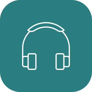 kulaklıklar düz simge, vektör illüstrasyonu