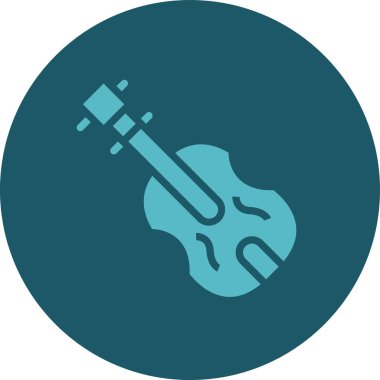 Keman. Web simgesi basit illüstrasyon