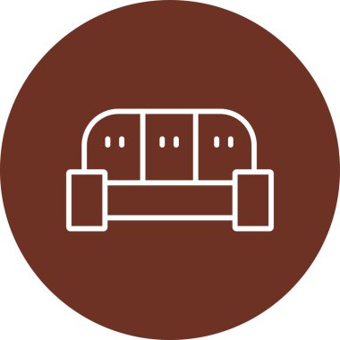 Moda Biçimli Kanepe Simgesi İzole Arkaplanı