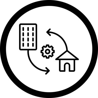 Ev. Web simgesi basit illüstrasyon