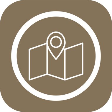 Vektör konumu simge illüstrasyonu