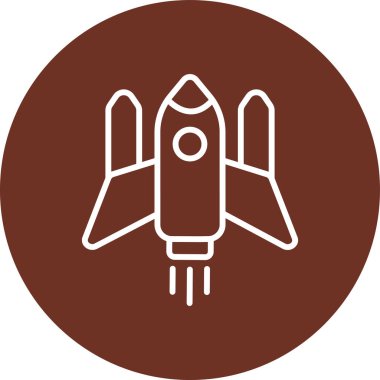 Bir roket simgesinin vektör çizimi