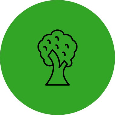 ağaç simgesi vektör illüstrasyonu