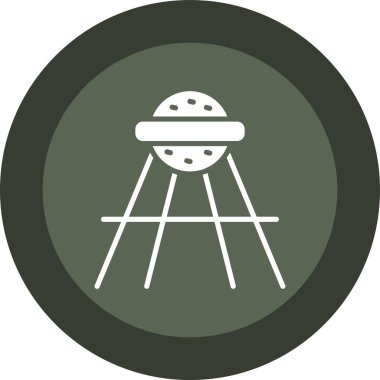 Uydu. Web simgesi basit illüstrasyon