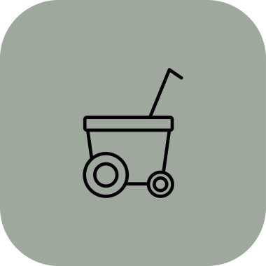 bebek arabası kutsal kişilerin resmi, vektör çizim