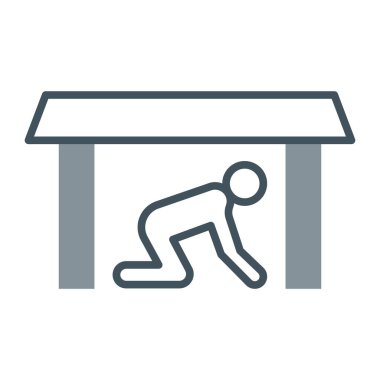 Adam simge vektör illüstrasyonunu kaldırıyor