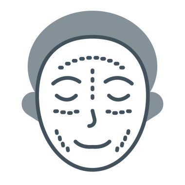 güzellik ve yüz maskesi çizgisi ve biçim simgesi