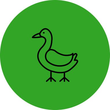 Bir ördek simgesinin vektör çizimi