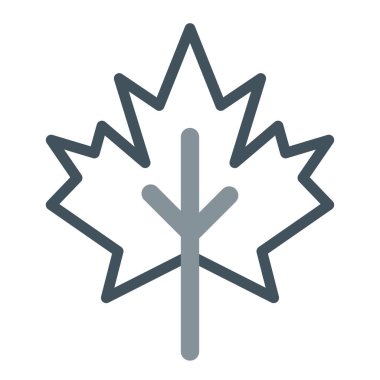 Akçaağaç yaprağı yaprağı çizgi simgesi, doğa konsepti, beyaz arkaplanda akçaağaç yaprağı işareti, vektör