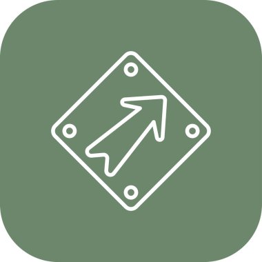 Vektör yönü simgesi, basit vektör illüstrasyonu