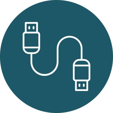 Kablo simgesinin vektör illüstrasyonu