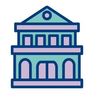 Bina. Web simgesi basit illüstrasyon