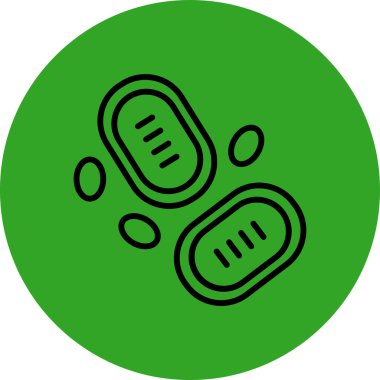 Yeşil yaprak simgesinin vektör illüstrasyonu