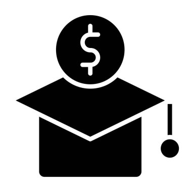 Öğrenci mezuniyet simgesi vektör çizimi