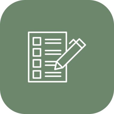 Kontrol listesi simgesinin vektör illüstrasyonu