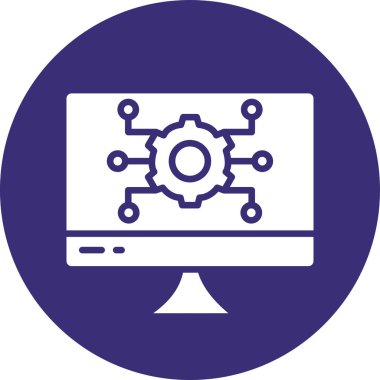 bilgisayar vektör simgesi modern basit vektör illüstrasyonu, kişisel ve düzenleme