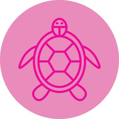 Bir kaplumbağa simgesinin vektör çizimi