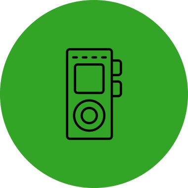 Benzersiz Mikrodalga Vektör Kabartma Simgesi