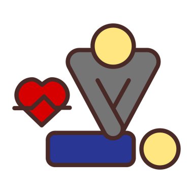 Kalp. Web simgesi basit illüstrasyon