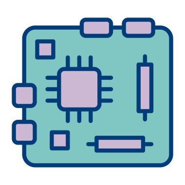 İşlemci. Web simgesi basit illüstrasyon