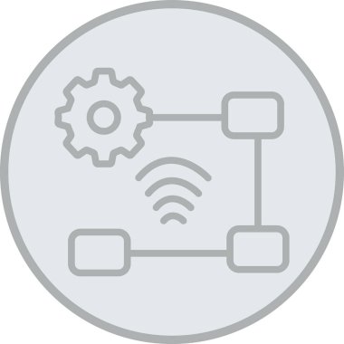 Kablosuz. Web simgesi basit illüstrasyon