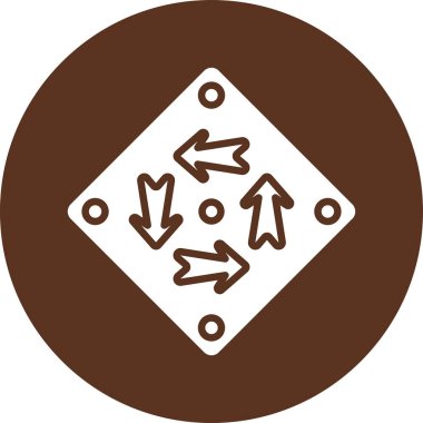 Yönlendirme Simgesi Moda Biçiminde İzole Arkaplan