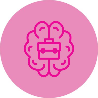 Beyin. Web simgesi basit illüstrasyon