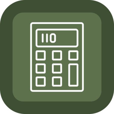 hesap makinesi düz vektör simgesi