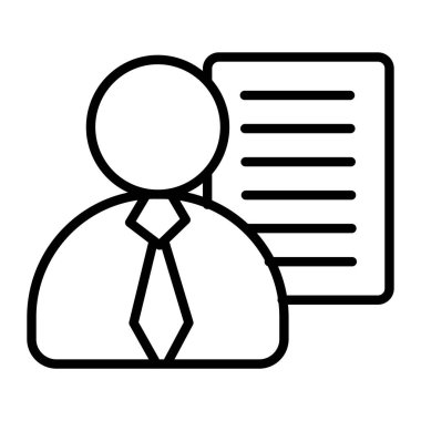 iş vektörü ince çizgi simgesi