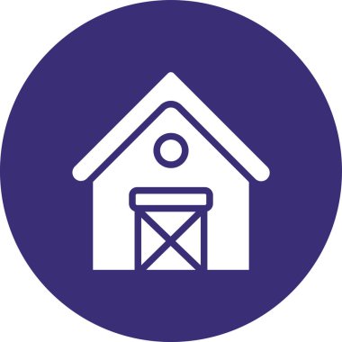 çiftlik ahırı ikonu vektör illüstrasyonu