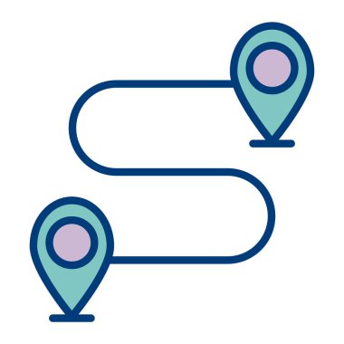 harita konumu ikon vektör illüstrasyonu