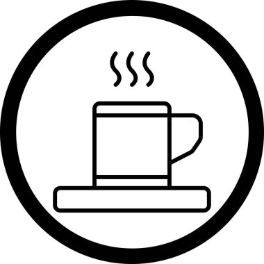 Kahve simgesinin vektör illüstrasyonu