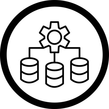 sunucu vektör çizgisi simgesi