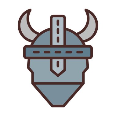 Kalkan vektör illüstrasyon tasarımlı Viking miğferi