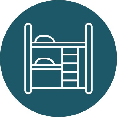 Modern b 'nin vektör illüstrasyonu yatak ikonundan yoksun