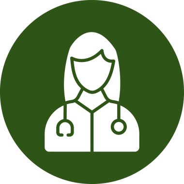 Doktor. Web simgesi basit illüstrasyon