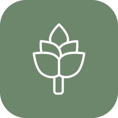 Bir yaprak simgesinin vektör illüstrasyonu