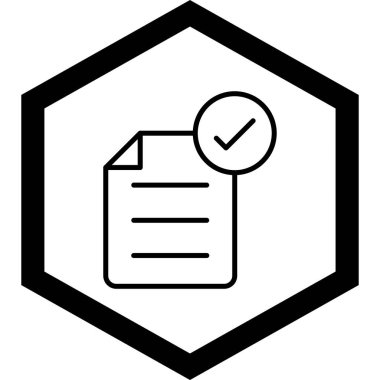 Belge modern simgesinin vektör illüstrasyonu