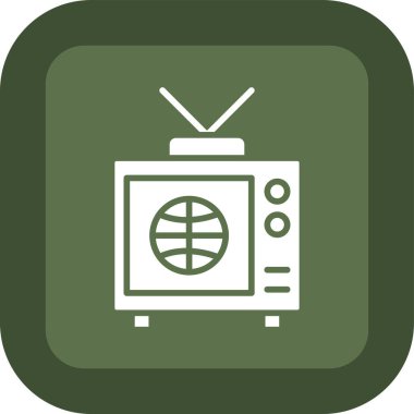 TV simgesi, vektör illüstrasyonu
