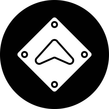 Yol işaretinin vektör illüstrasyonu