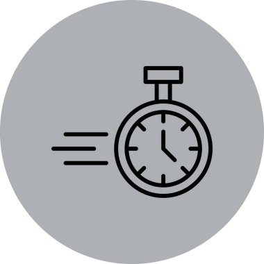 zaman simgesi, vektör illüstrasyonu