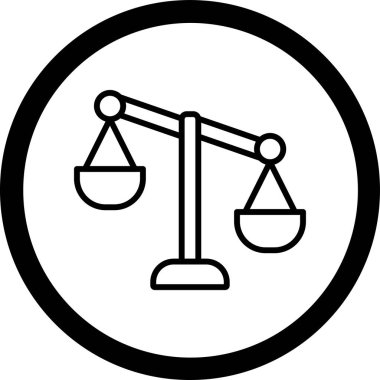 adalet simgesi vektör illüstrasyonu