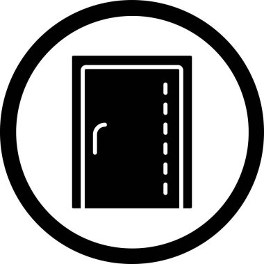 Kapı. Web simgesi basit illüstrasyon