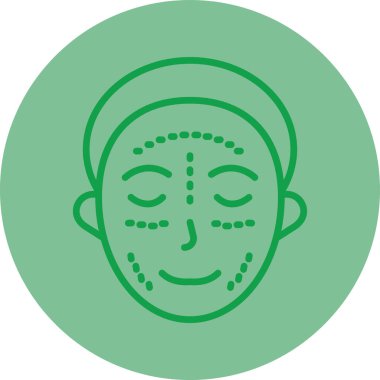 Saç stili ve saç stili ikon vektör illüstrasyonuna sahip eşsiz bir adam