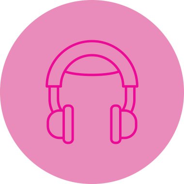 Kulaklık simgesinin vektör illüstrasyonu