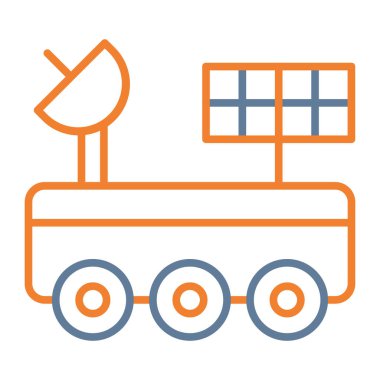 Uydu simgesinin vektör illüstrasyonu